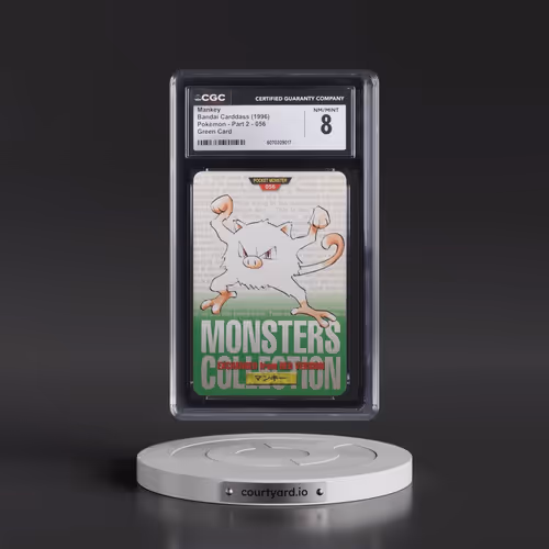 1996 (Monsters Collection) Part 2 #056 Mankey - Green Card (CGC 8 NM-MT)
