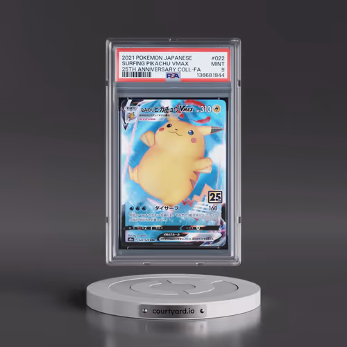 2021 Pokémon 25th Anniversary Collection #022 Surfing Pikachu Vmax - Full Art (PSA 9 MINT)