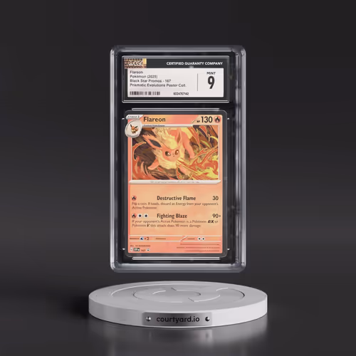 2025 Pokémon Svp EN-SV Black Star Promo #167 Flareon - Prismatic Evolutions Poster Collection (CGC 9