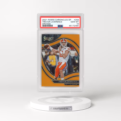2021 Panini Chronicles Draft Picks #258 Trevor Lawrence - Orange (PSA 10 GEM MINT)