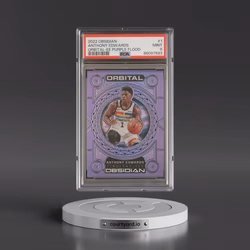 2022 Panini Obsidian Orbital #1 Anthony Edwards - Electric Etch Purple Flood (PSA 9 MINT)