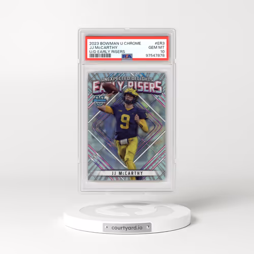 2023 Bowman University Chrome Unexpected Delights Early Risers #ER3 JJ McCarthy (PSA 10 GEM MINT)