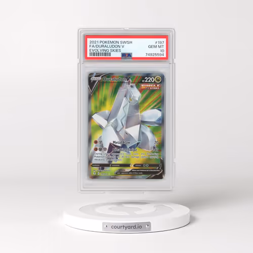 2021 Pokémon Sword & Shield Evolving Skies #197 Duraludon V - Holo Full Art (PSA 10 GEM MINT)