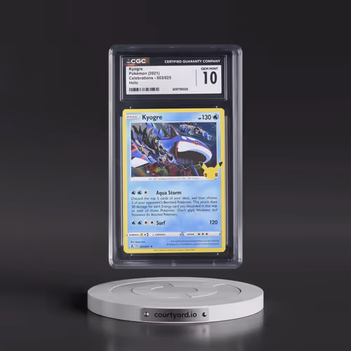 2021 Celebrations #003/025 Kyogre - Holo (CGC 10 GEM MINT)