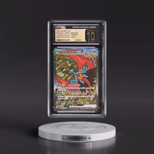 2024 High Class Pack: Terastal Fest ex - sv8a #218/187 Roaring Moon ex - Special Art Rare Holo (CGC