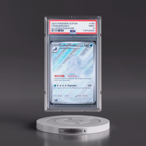 2024 Pokémon Scr EN-Stellar Crown #149 Crabominable - Illustration Rare (PSA 9 MINT)