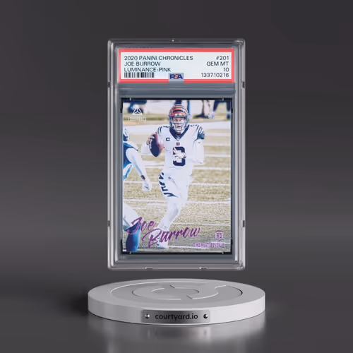 2020 Panini Chronicles Luminance #201 Joe Burrow - Pink (PSA 10 GEM MINT)