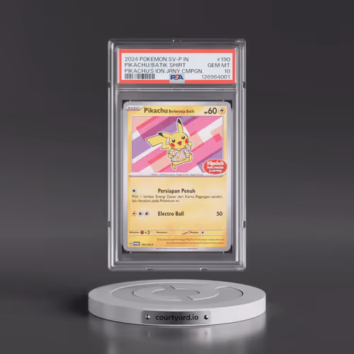 2024 Pokémon SV-P Promo #190 Pikachu in Batik Shirt - Pikachu's Indonesia Journey Campaign (PSA 10 G