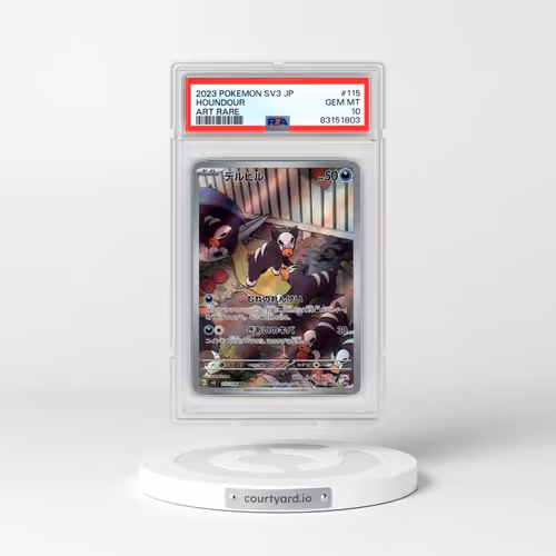 2023 Pokémon SV3-Ruler of the Black Flame #115 Houndour - Art Rare (PSA 10 GEM MINT)