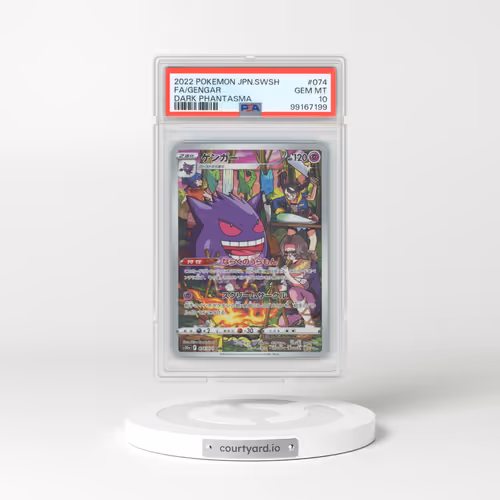 2022 Pokémon Sword & Shield Dark Phantasma #074 Gengar - Full Art (PSA 10 GEM MINT)