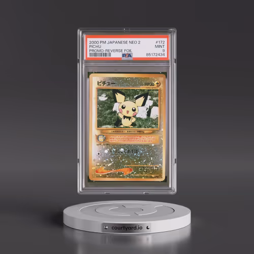 2000 Pokémon Neo 2 Promo #172 Pichu - Reverse Foil (PSA 9 MINT)