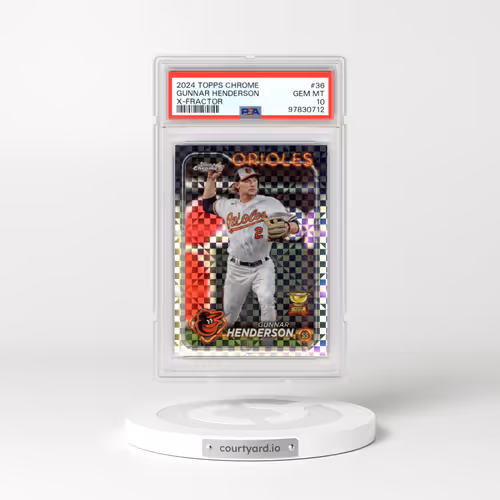 2024 Topps Chrome #36 Gunnar Henderson - X-Fractor (PSA 10 GEM MINT)