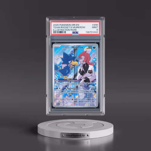 2025 Pokémon Dri EN-Destined Rivals #200 Team Rocket's Murkrow - Illustration Rare (PSA 9 MINT)