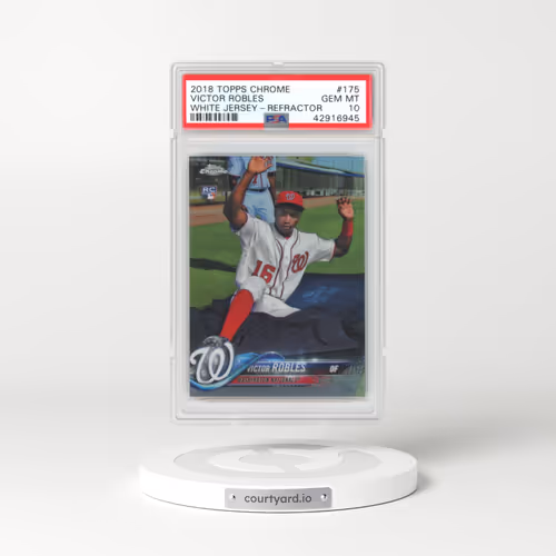 2018 Topps Chrome #175 Victor Robles - White Jersey-Refractor (PSA 10 GEM MINT)