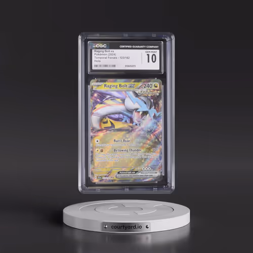2024 Pokémon Tef EN-Temporal Forces #123 Raging Bolt EX - Holo (CGC 10 GEM MINT)