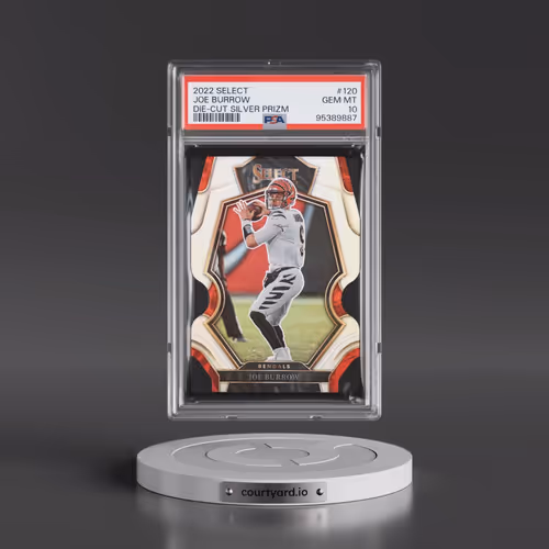 2022 Panini Select #120 Joe Burrow - Die-Cut Silver Prizm (PSA 10 GEM MINT)