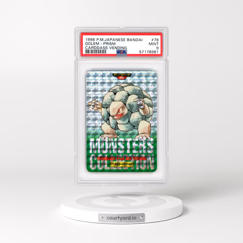 1996 Japanese Pokémon Bandai Carddass Vending #76 Golem-Prism (PSA 9 MINT)