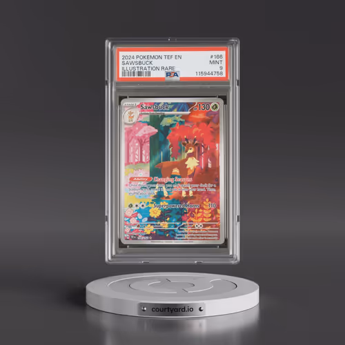 2024 Pokémon Tef EN-Temporal Forces #166 Sawsbuck - Illustration Rare (PSA 9 MINT)