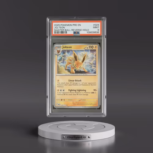 2025 Pokémon Pre EN-Prismatic Evolutions #029 Jolteon - Reverse Holo Master Ball (PSA 9 MINT)