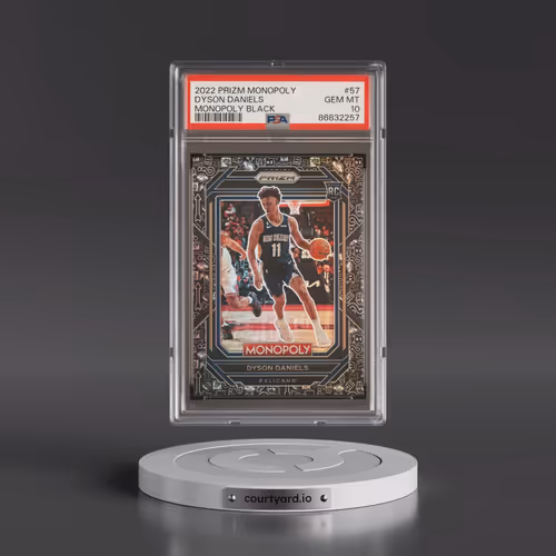 2022 Panini Prizm Monopoly #57 Dyson Daniels - Monopoly Black (PSA 10 GEM MINT)