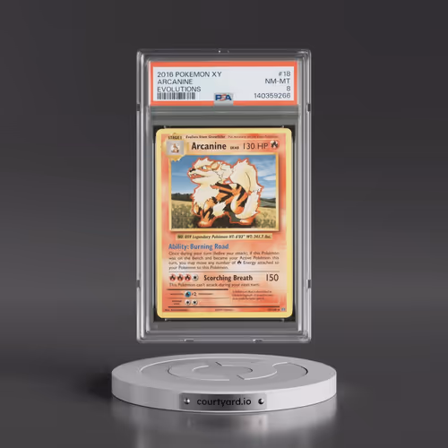 2016 Pokémon XY Evolutions #18 Arcanine (PSA 8 NM-MT)