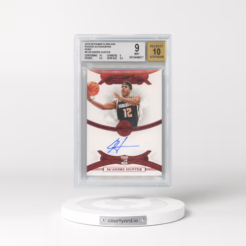 2019 Panini Flawless Rookie Autographs Ruby #6 DE'Andre Hunter (BGS 9 MINT)