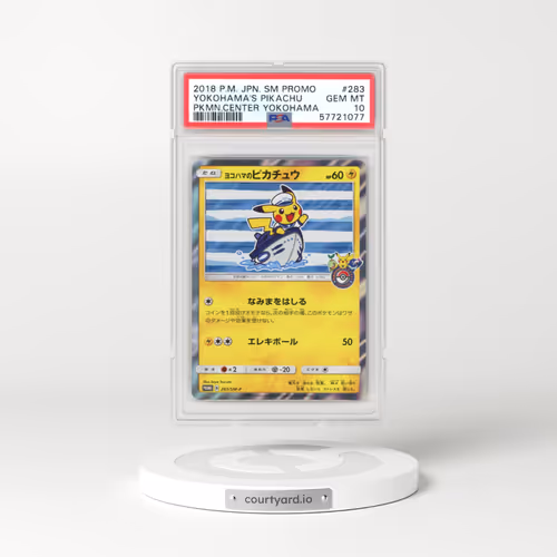 2018 Pokémon SM Promo #283 Yokohama's Pikachu - Pokemon Center Yokohama (PSA 10 GEM MINT)