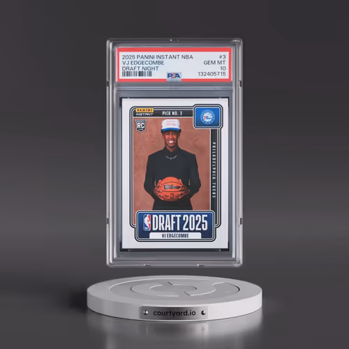 2025 Panini Instant NBA Draft Night #3 VJ Edgecombe (PSA 10 GEM MINT)