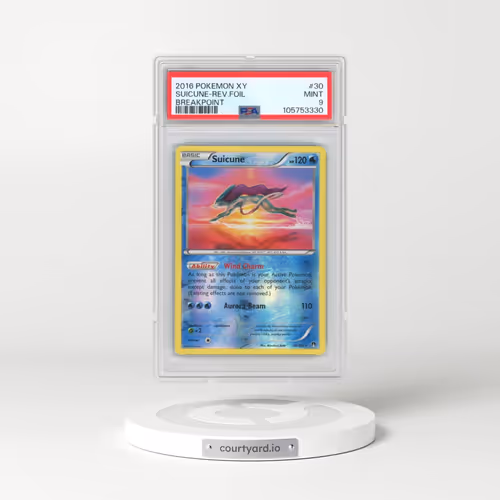 2016 Pokémon XY Breakpoint #30 Suicune - Reverse Foil (PSA 9 MINT)