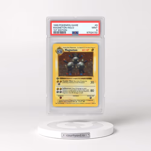 1999 Pokémon Game #9 Magneton - 1st Edition Holo (PSA 9 MINT)