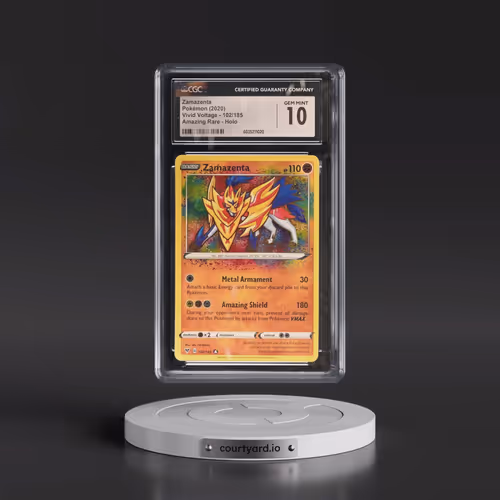 2020 Vivid Voltage #102/185 Zamazenta - Amazing Rare Holo (CGC 10 GEM MINT)
