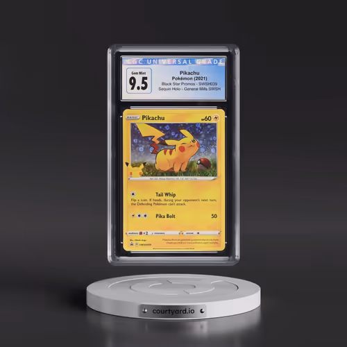 2017 Black Star Promos - Sword & Shield #SWSH039 Pikachu - General Mills Sword & Shield (Sequin