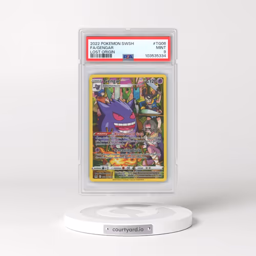 2022 Pokémon Sword & Shield Lost Origin #TG06 Gengar - Full Art (PSA 9 MINT)