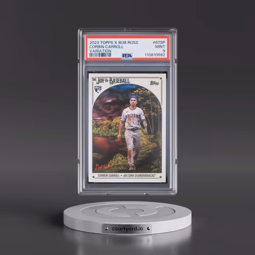 2023 Topps X Bob Ross the Joy of Baseball #67SP Corbin Carroll - Variation (PSA 9 MINT)