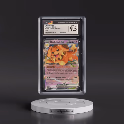 2024 Pokémon Scr EN-Stellar Crown #067 Dachsbun EX - Holo (CGC 9.5 MINT+)