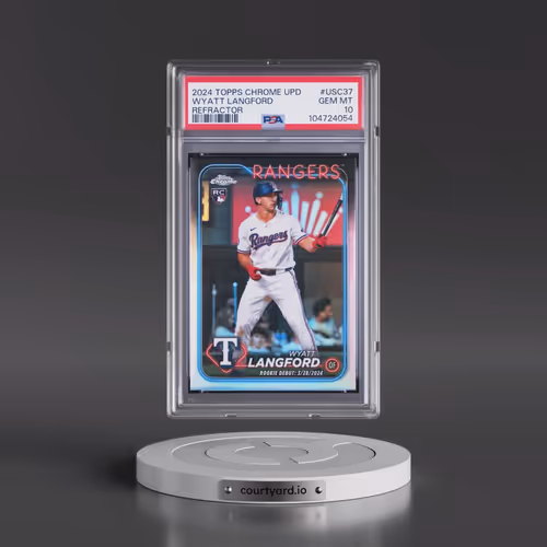 2024 Topps Chrome Update #USC37 Wyatt Langford - Refractor (PSA 10 GEM MINT)