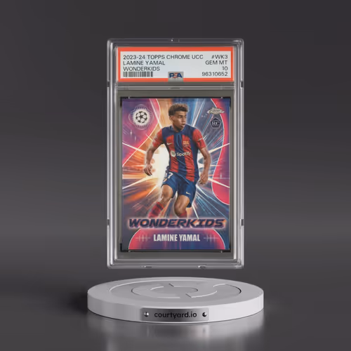 2023-24 Topps Chrome UEFA Club Competitions Wonderkids #WK3 Lamine Yamal (PSA 10 GEM MINT)