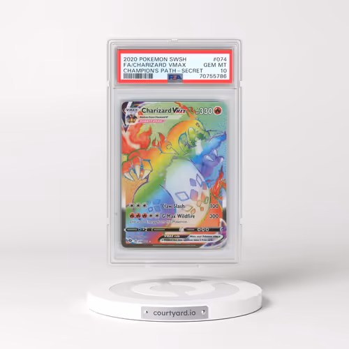 2020 Pokémon Sword & Shield Champion's Path #074 Charizard Vmax - Full Art Secret (PSA 10 GEM MINT)