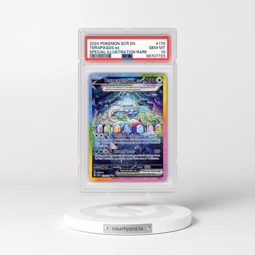 2024 Pokémon Scr EN-Stellar Crown #170 Terapagos EX - Holo Special Illustration Rare (PSA 10 GEM MIN
