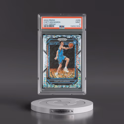 2022 Panini Prizm #266 Chet Holmgren - Fast Break (PSA 9 MINT)