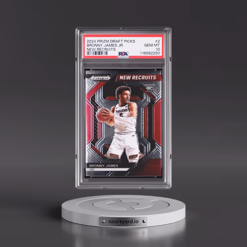 2024 Panini Prizm Draft Picks New Recruits #2 Bronny James Jr. (PSA 10 GEM MINT)