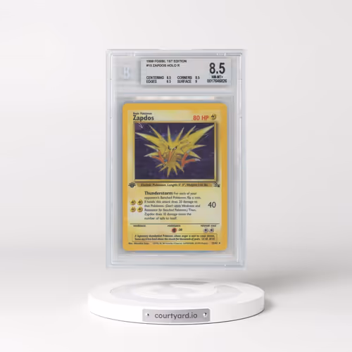 1999 Fossil #15 Zapdos - 1st Edition Holo (BGS 8.5 NM-MT+)
