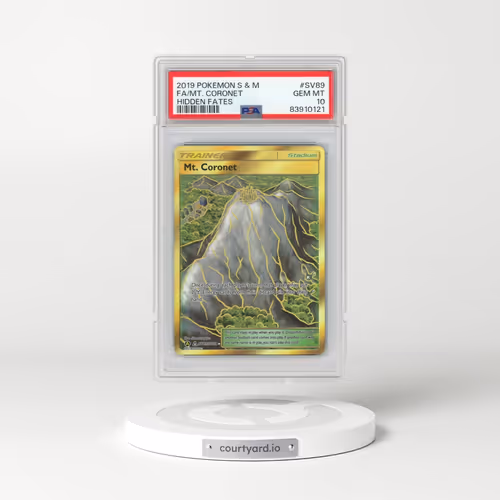 2019 Pokémon Sun & Moon Hidden Fates #SV89 MT. Coronet - Full Art (PSA 10 GEM MINT)