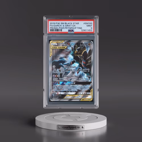 2019 Pokémon SM Black Star Promo #SM193 Garchomp & Giratina GX - Holo Full Art Power Partnership Tin