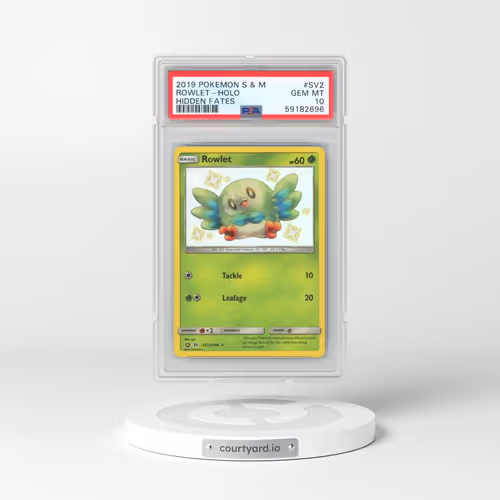 2019 Pokémon Sun & Moon Hidden Fates #SV2 Rowlet - Holo (PSA 10 GEM MINT)