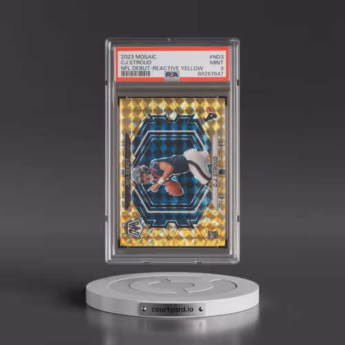 2023 Panini Mosaic NFL Debut #ND3 CJ Stroud - Reactive Yellow (PSA 9 MINT)