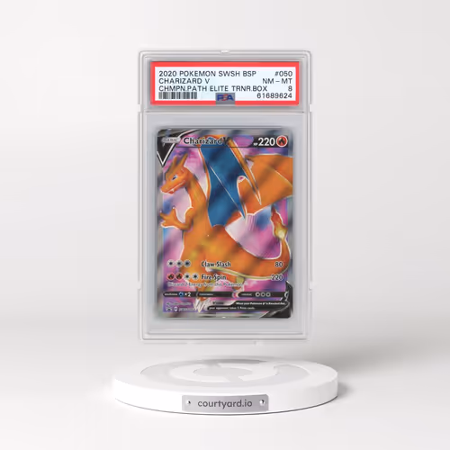 2020 Pokémon Swsh Black Star Promo #050 Charizard V - Holo Champion's Path Elite Trainer Box (PSA 8
