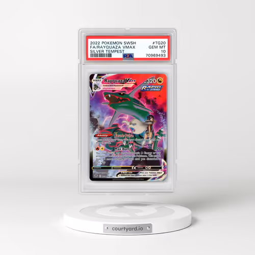 2022 Pokémon Sword & Shield Silver Tempest #TG20 Rayquaza Vmax - Full Art (PSA 10 GEM MINT)