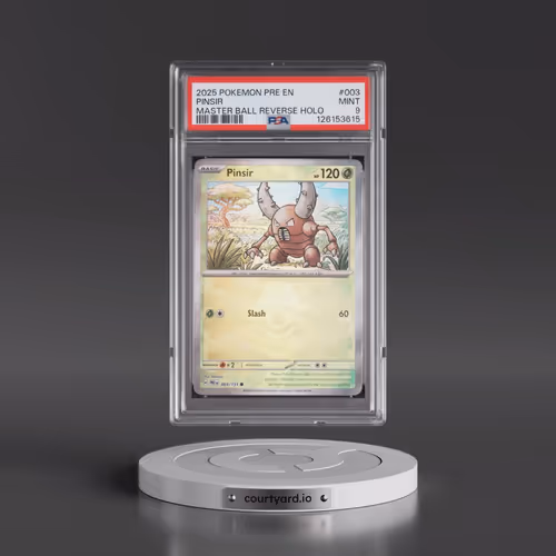 2025 Pokémon Pre EN-Prismatic Evolutions #003 Pinsir - Reverse Holo Master Ball (PSA 9 MINT)