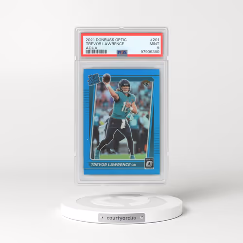 2021 Panini Donruss Optic #201 Trevor Lawrence - Aqua (PSA 9 MINT)